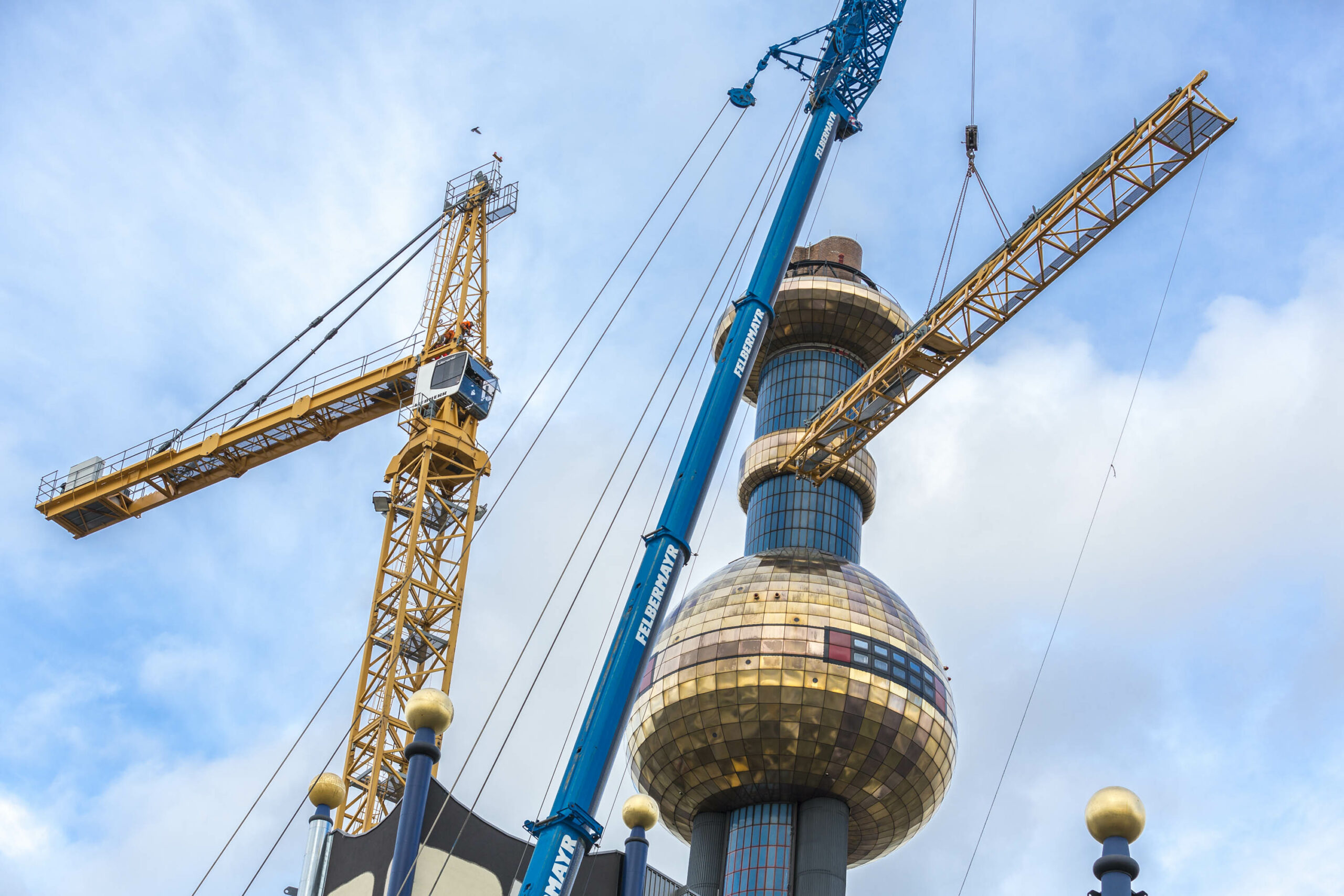 Müllverbrennungsanalage Spittelau Generalisierung Kranansicht